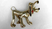 14K Yellow Gold Disney One Eyed Pluto Brooch Vintage, Estate