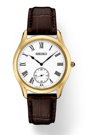 Gents Yellow Seiko Essentials Dress Watch, New, SRK050