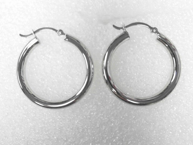 Sterling Silver 3mm Tube Hoop Earrings, New