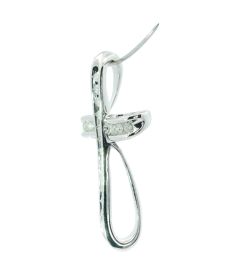 10K WHITE GOLD DIAMOND CROSS, ESTATE