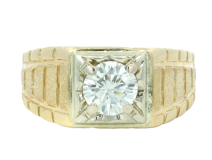 1.03 CT DIAMOND MANS RING, ESTATE