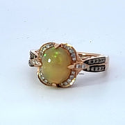LEVIAN 14K ROSE GOLD OPAL RING, ESTATE