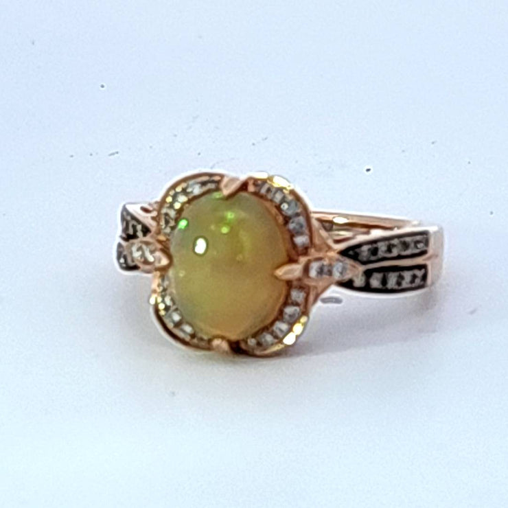 LEVIAN 14K ROSE GOLD OPAL RING, ESTATE