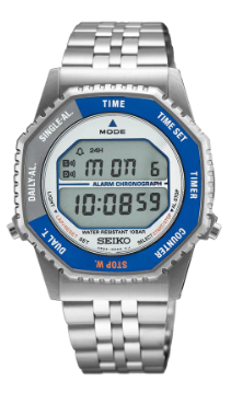 Stainless Steel Seiko "Rotocall" Essential Digital Sports Watch, New, SMGG21