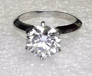 14K White Gold Lab Diamond Ring 2.19  ctw New