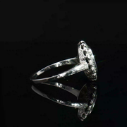18K AND PLATINUM VINTAGE SAPPHIRE & DIAMOND RING, ESTATE