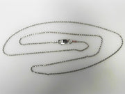 Sterling Silver Rope Chain Diamond Cut 1.25mm 16", New