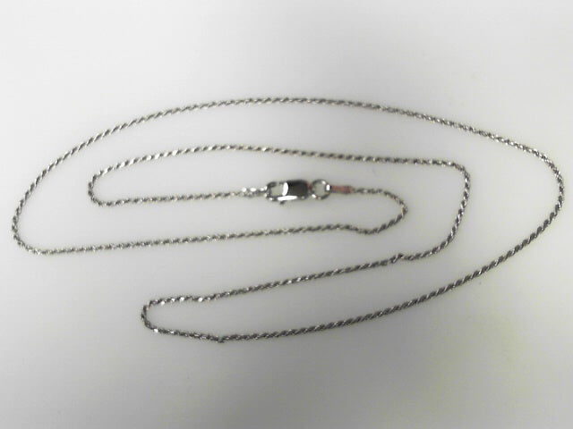 Sterling Silver Rope Chain Diamond Cut 1.25mm 18"