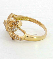 14K YELLOW GOLD BOW RING, ESTATE