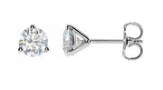 14K White Gold Diamond Stud Earrings, 0.77ctw, New