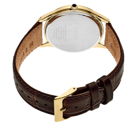 Gents Yellow Seiko Essentials Dress Watch, New, SRK050