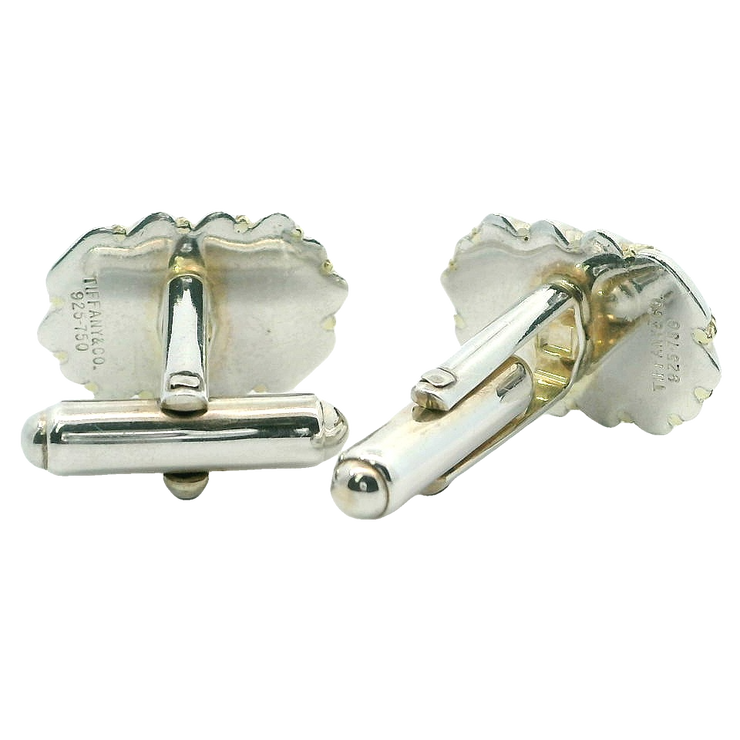 Tiffany & Co Cufflinks 18k Gold + Sterling Silver Estate