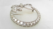 Platinum Diamond Antique Brooch, Estate