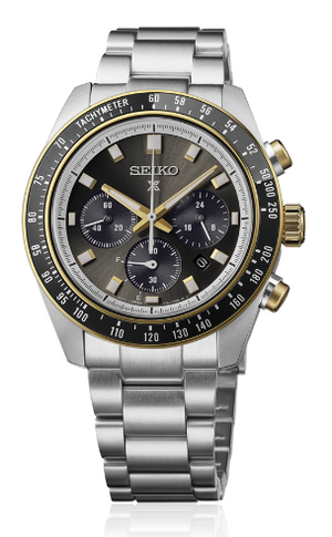 Two-Toned Seiko Prospex Speedtimer Solar Chronograph Watch, New, HBJ002
