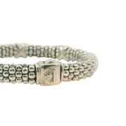 LAGOS 18K AND STERLING SILVER CAVIAR BRACELET, ESTATE