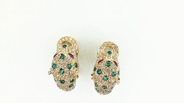 14ky Jaguar  Earrings Estate