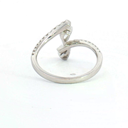 18K WHITE GOLD 1CTW DIAMOND BYPASS RING, ESTATE
