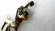 14K Yellow Gold Disney One Eyed Pluto Brooch Vintage, Estate