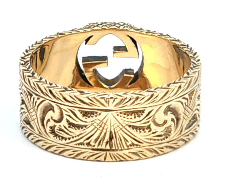 GUCCI 18K YELLOW GOLD BAND, ESTATE