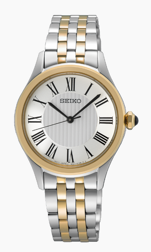 Two-Tone Seiko Essentials Quartz Watch SUR612, New