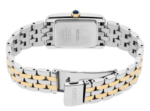 Stainless Steel Seiko Essentials "Tank" Watch SWR093, New