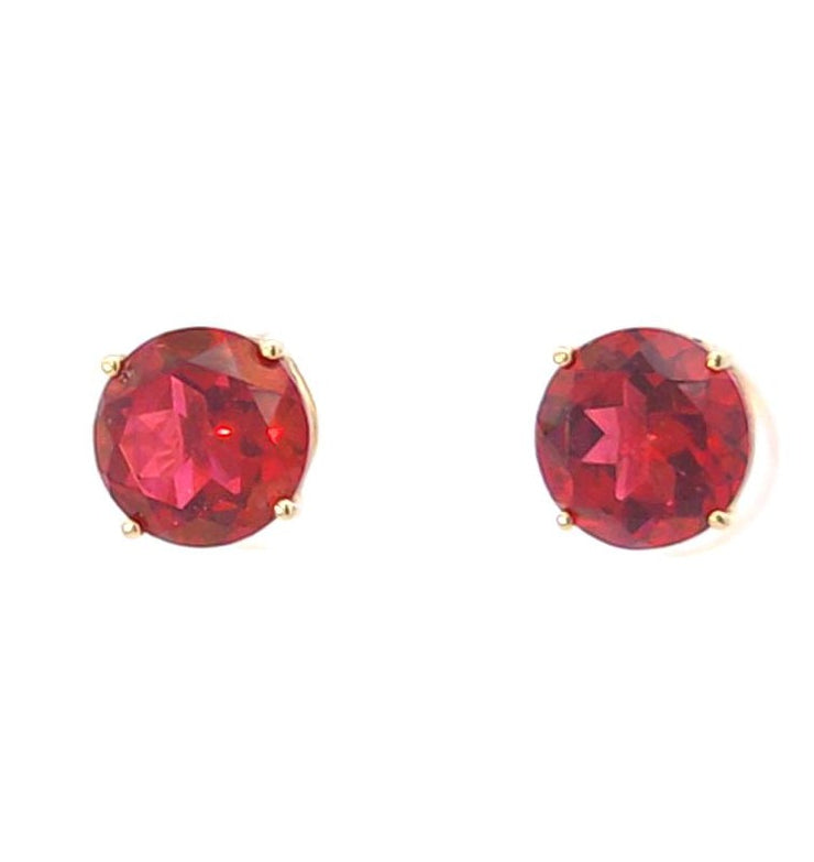 14K PINK TOPAZ STUDS, ESTATE
