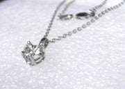 14KW 18" 1.00 carat Heart Lab Diamond Pendant 14kw, New