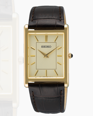 Yellow Stainless Steel Seiko Essentials Watch, New, SWR106