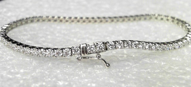 14k White Gold Diamond Tennis Bracelet New 5.00ct