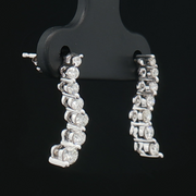 14K NATURAL DIAMOND JOURNEY EARRINGS, ESTATE