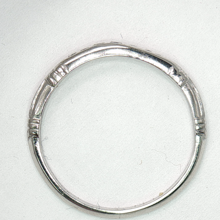 VINTAGE PLATINUM DIAMOND BAND, ESTATE